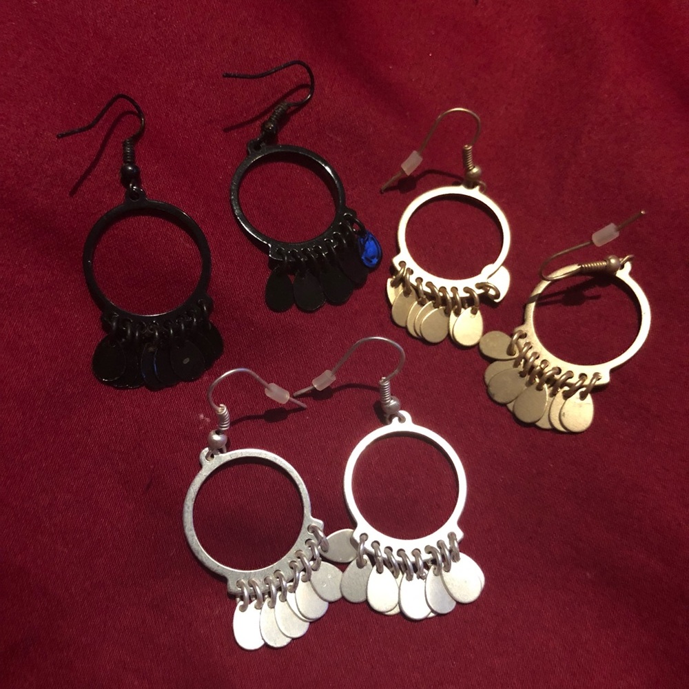Set of 3 Round Earrings